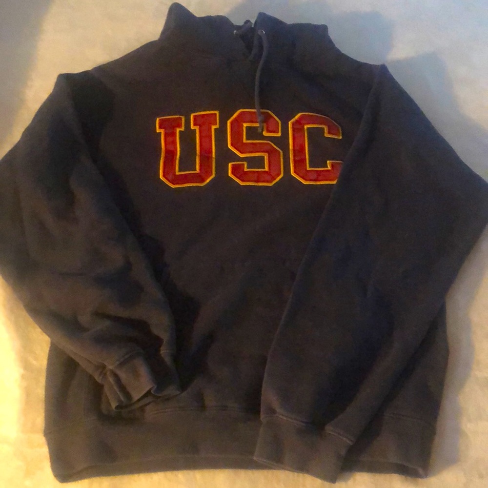 USC charcoal gray sweater